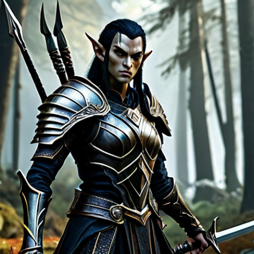 Home 24 Dark Elf Warrior**
A fully clothed Dark Elf warrior in stylized, dark fantasy armor appropriate for combat, wielding twin blades with swift motion in a shadowy forest. Perfect anatomy, correct proportions, well-formed hands, proper finger count. Professional digital painting, dramatic lighting, safe for work, appropriate content, professional, family-friendly.
**
