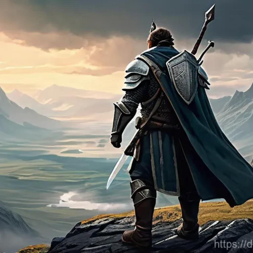 리니지M 초보자 혈맹 가입 - **Prompt: The Solitary Adventurer's Struggle** A lone adventurer, clad in sturdy but slightly wo...