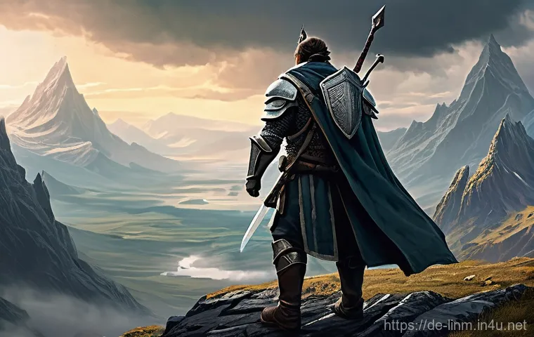 리니지M 초보자 혈맹 가입 - **Prompt: The Solitary Adventurer's Struggle** A lone adventurer, clad in sturdy but slightly wo...