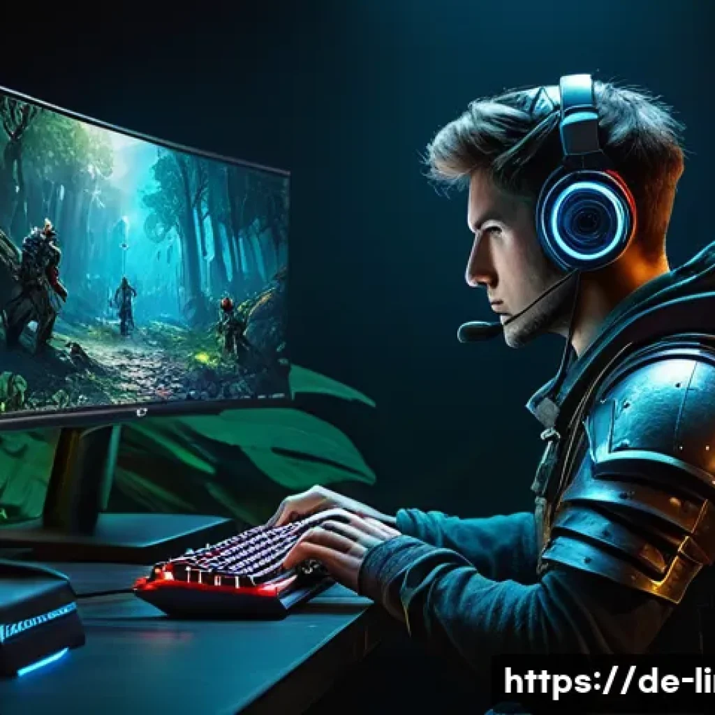 리니지M 전용 PC 버전 설치법 - **Immersive Aden Experience on PC:** "A male gamer, aged late teens to early twenties, intensely...