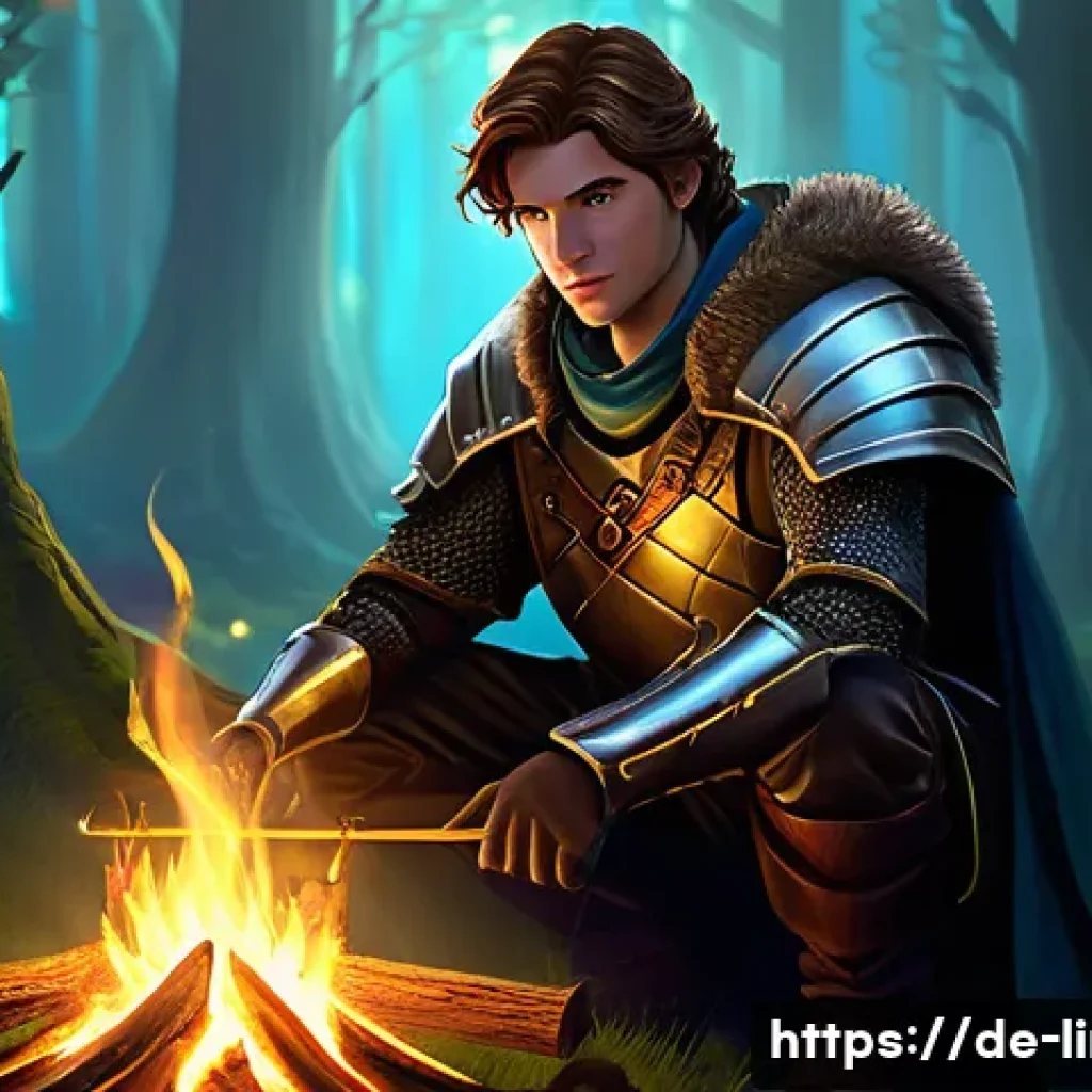 리니지M 이벤트 기간 혜택 - **Prompt 1: Daily Login Reward - The Start of a New Adventure** "A male fantasy adventurer in hi...